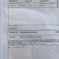 iPhone air 17 nuovo 256gb