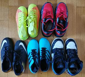 Scarpe da calcio, calcetto, basket 