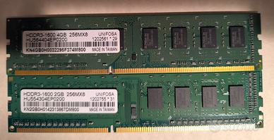 Ram ddr3 6 gb(2+4 gb) 12800 mhz UNIFOSA(ELPIDIA)