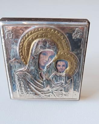 Quadretto Madonna con Bambino cm. 6x7