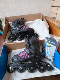 Pattini 4 ruote in linea mis.33/36