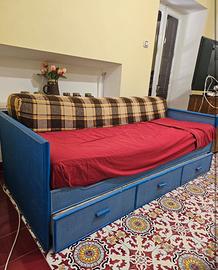 Letto singolo con 2º letto estraibile con rete
