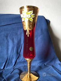 Flute-Vaso Murano foglia d'oro