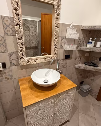 Mobile Bagno Etnico Shabby Chic con Lavabo