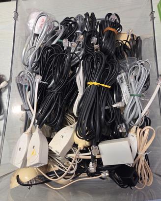 CAVI PROLUNGHE TELEFONICHE FILTRI ADSL LOTTO