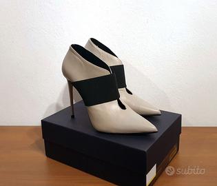 Stivaletti con tacco Le Silla, pelle, grigio, n.40