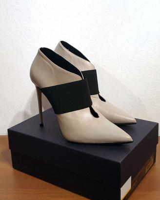 Stivaletti con tacco Le Silla, pelle, grigio, n.40