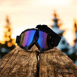 Occhiali da Sci Neri con lenti a specchio