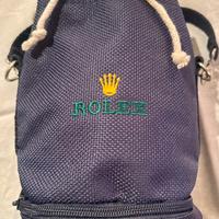 Rolex Borsetta Con Doppio Fondo Blu Nuova