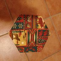 scatola esagonale ricoperta in tessuto 