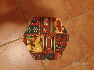 scatola esagonale ricoperta in tessuto 