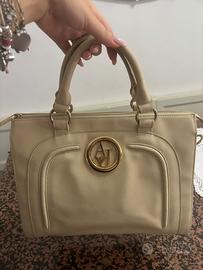 Borsa Armani in pelle beige