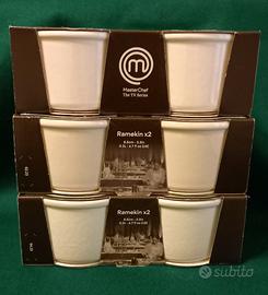 MASTERCHEF 6 ciotole ramekin ceramica da forno