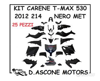 KIT CARENE TMAX 530 NERO LUCIDO 25 PEZZI 2012 2014