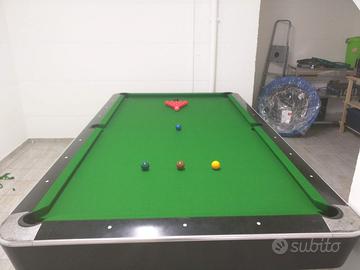 Biliardo pool/snooker De Blasi 9ft + accessori