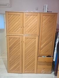 Armadio 3 ante in rovere massello