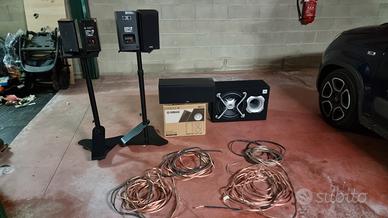 Home Theater Yamaha 5.1+NS-SW200+cavi+piedistalli