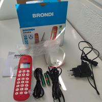 Brondi Adara Telefono Cordless, Rosso/Bianco
