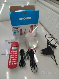 Brondi Adara Telefono Cordless, Rosso/Bianco
