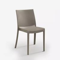 Sedie in polipropilene colore tortora