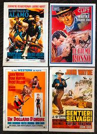 Mini Locandine Ciak  4 Schede Film John Wayne