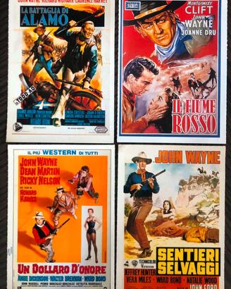 Mini Locandine Ciak  4 Schede Film John Wayne