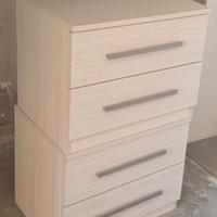 coppia di comodini con due cassetti 