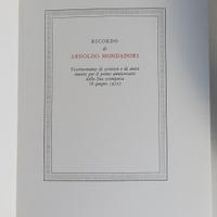 libro "Ricordo di Arnoldo Mondadori"