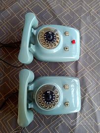 Coppia telefoni Safnat vintage verdi funzionanti