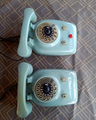 Coppia telefoni Safnat vintage verdi funzionanti