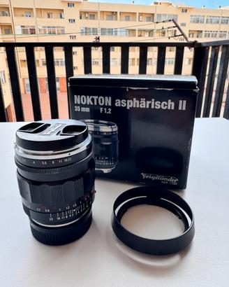 Nokton Aspherical 35 1.2 II con attacco Leica M