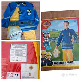 Pompiere Bambino Vestito Di Carnevale Sam Il Pompiere Vestito