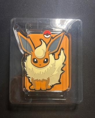 Pokemon portacarte Flareon gomma e carta promo