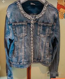  Giacca jeans con perline