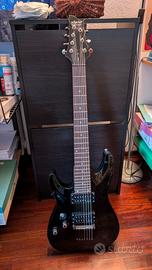 chitarra schecter Omen 7 mancina