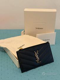 Portacarte Saint Laurent Donna Nero Originale