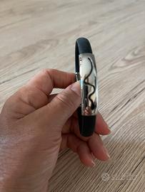 Bracciale di uomo in acciaio e caucciu nomination
