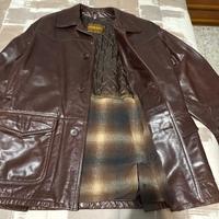 Giacca in pelle vintage taglia 52