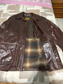 Giacca in pelle vintage taglia 52
