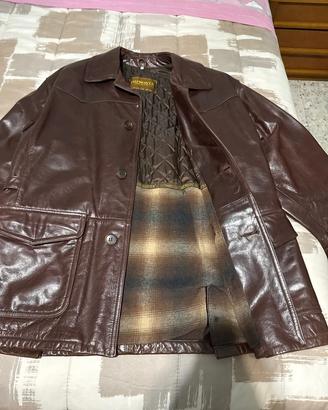 Giacca in pelle vintage taglia 52