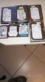 LOTTO DI 7 HDD FORMATTATI E PRONTI ALL'USO