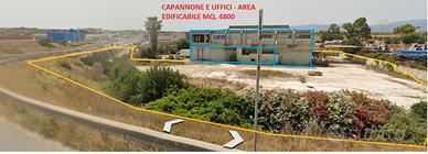 Capannone con area edificabile in lotto di mq.4300
