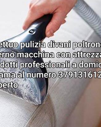 pulizia poltrone divani materassi  interni della m