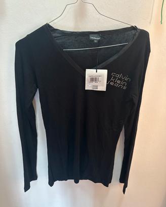 T-Shirt Manica Lunga Calvin Klein Jeans Taglia L