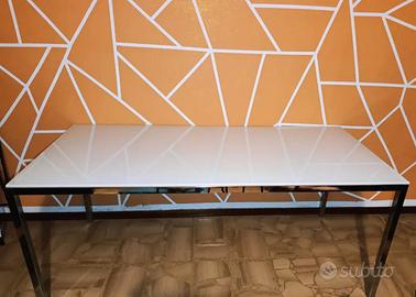 tavolo torsby Ikea in vetro bianco 180×85 