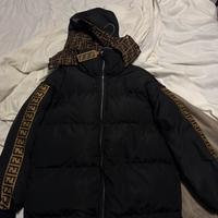 piumino Fendi reverse nero e beige L