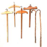 4 Grucce appendiabiti vintage e 2 bastoni da passe