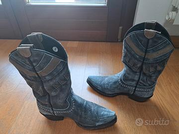 stivali country in vera pelle