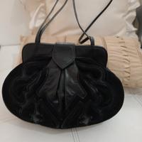 borsa vintage  nera pelle morbidissima unica 