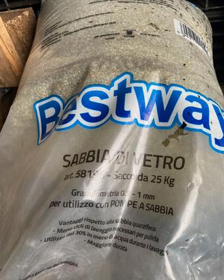 sabbia di vetro 25 kg per pompa piscina